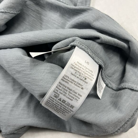 J.Crew Slub Cotton T-Shirt Size Large Gray Soft Lightweight Casual Classic Tee - Picture 8 of 10